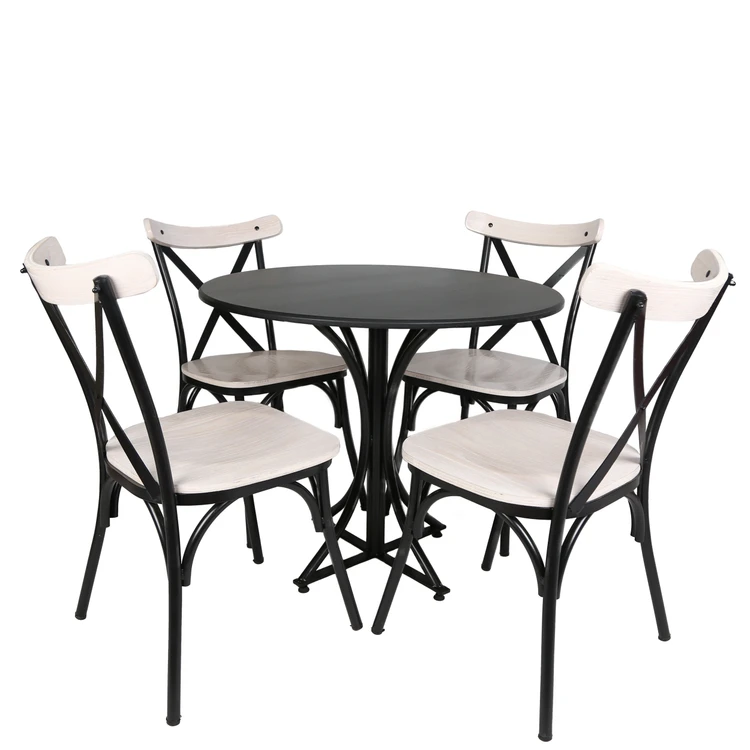 میز و صندلی ناهارخوری چهار نفره مدل تونت لهستانی پایه فلزی GM - Thumbnail 1