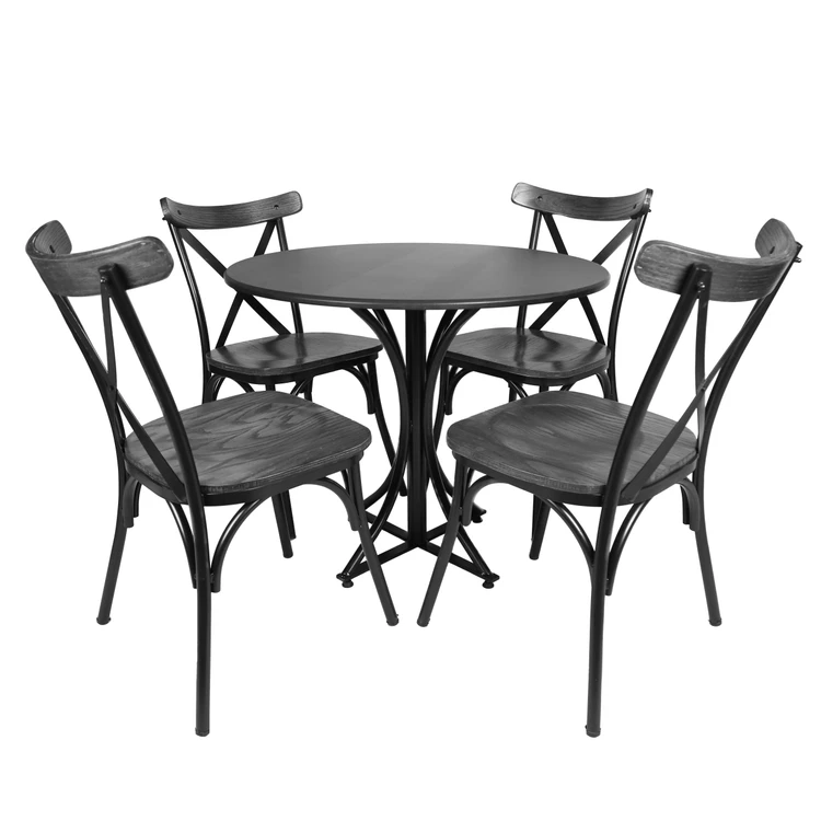 میز و صندلی ناهارخوری چهار نفره مدل تونت لهستانی پایه فلزی GM - Thumbnail 2