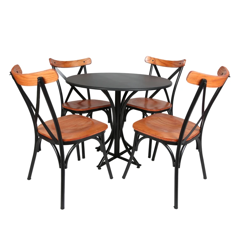 میز و صندلی ناهارخوری چهار نفره مدل تونت لهستانی پایه فلزی GM - Thumbnail 4