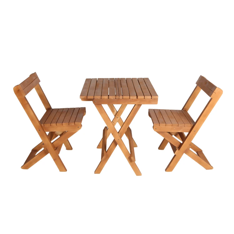 میز و صندلی ناهارخوری دو نفره مدل چوبینا تاشو TGh - Thumbnail 1