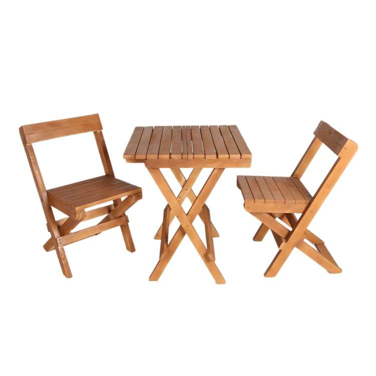 میز و صندلی ناهارخوری دو نفره مدل چوبینا تاشو TGh