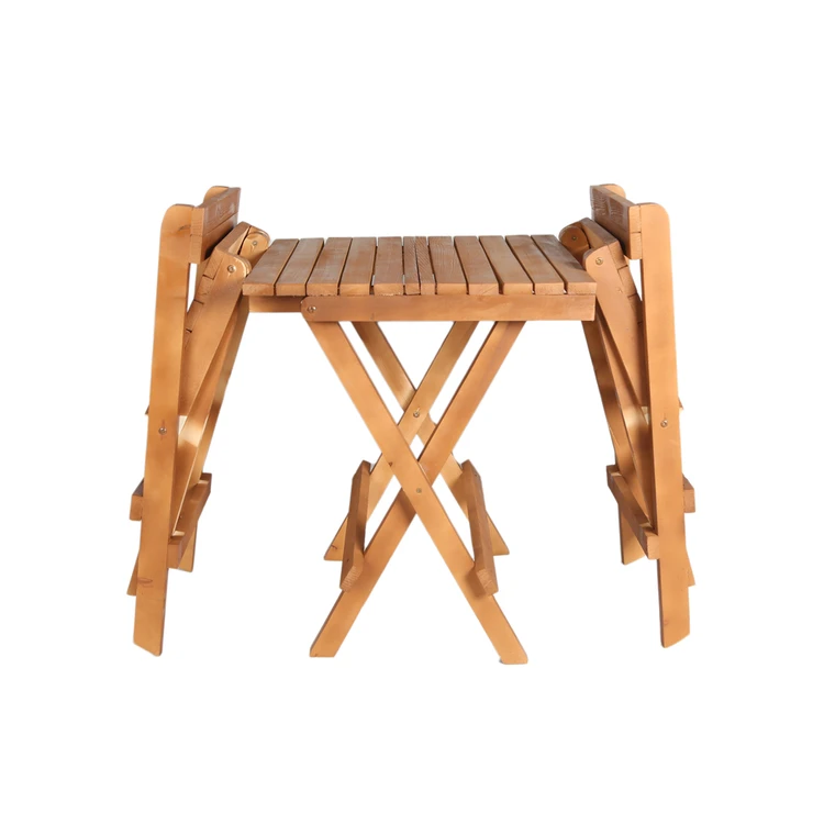 میز و صندلی ناهارخوری دو نفره مدل چوبینا تاشو TGh - Thumbnail 2