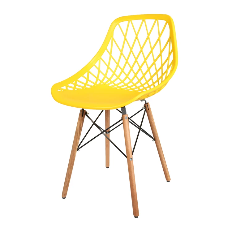 صندلی مدل الماس فایبرگلاس پایه ایفلی چوبی